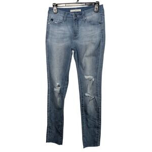 Kancan Light Wash Distressed Skinny Jeans Cut Off Womens Size 5 Grunge Normcore